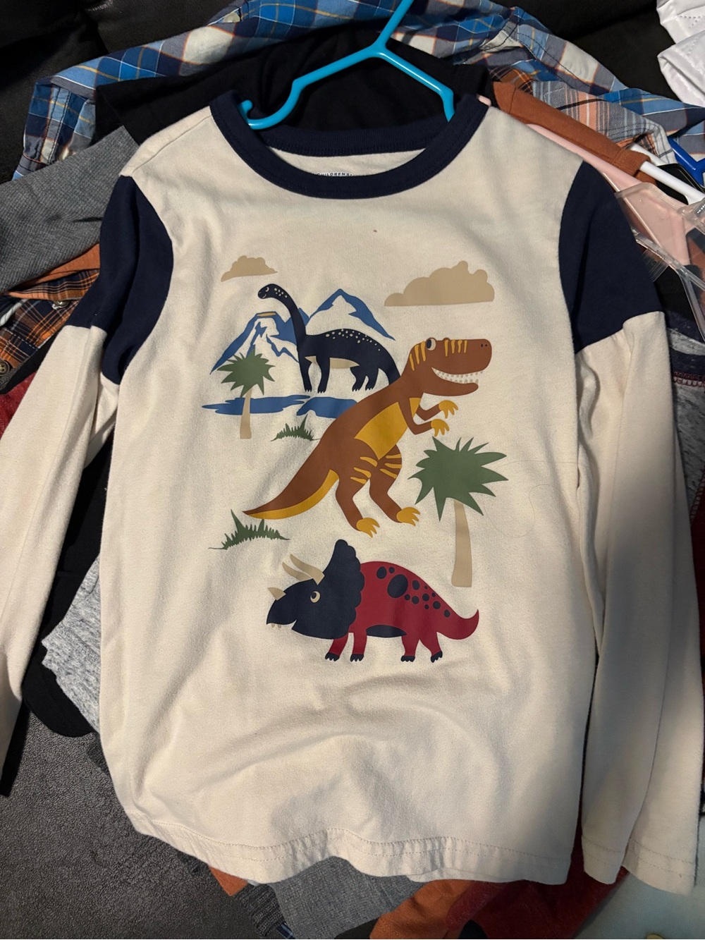 3/$20! Boys 5 5t The Children's Place Dinosaur Graphic Long Sleeve Tee